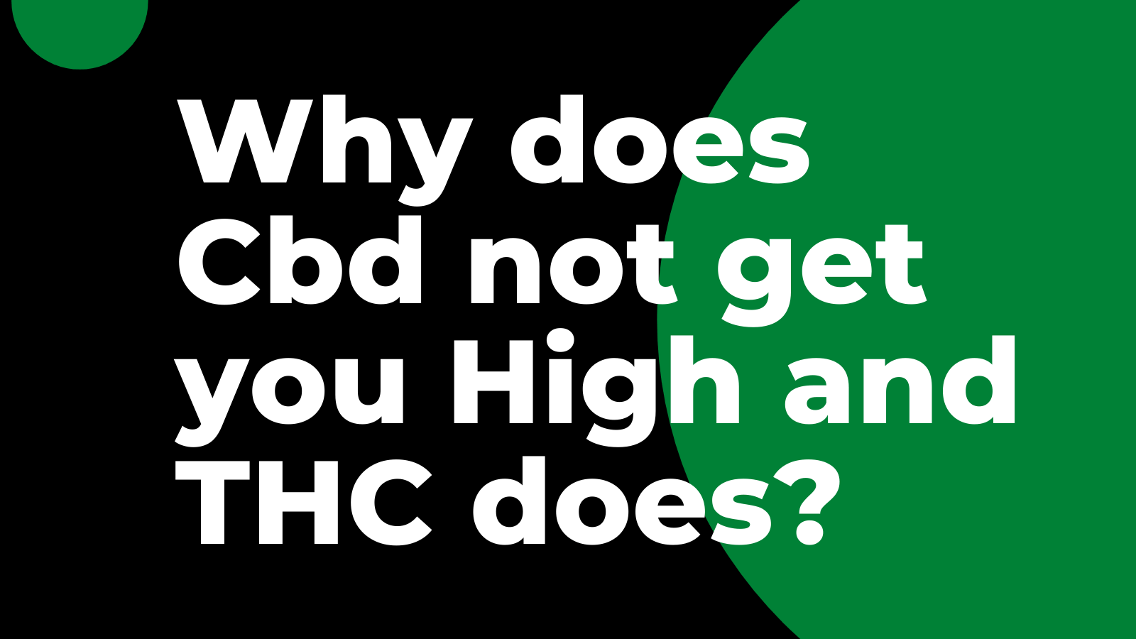 Why does CBD not get you High and THC does?