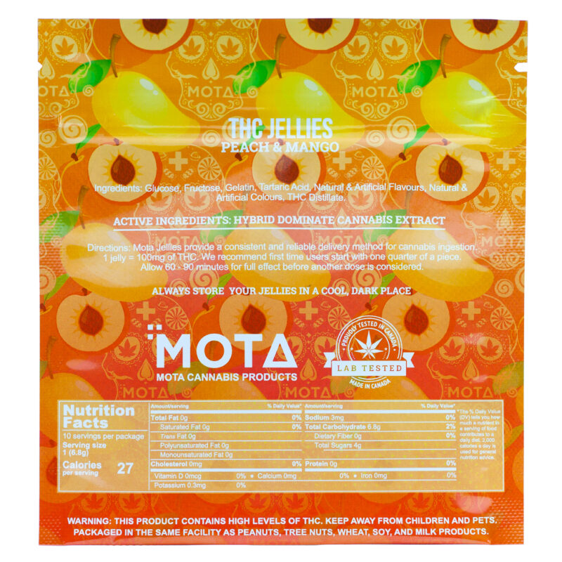 MOTA THC Peach Mango Jellies 1000mg THC